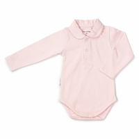 Pink polo romper van Dogs and Frogs