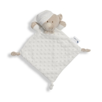 Set deken + tuttel/spenen doek doudou beer in de kleur cremé