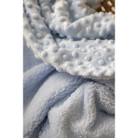 Deken Minky fleece / teddy stof blauw,